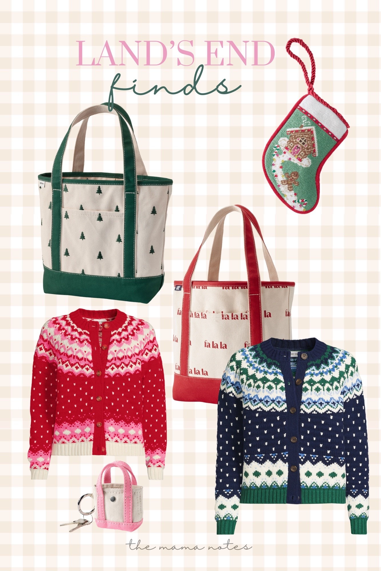 These holiday tote bags are the cutest !