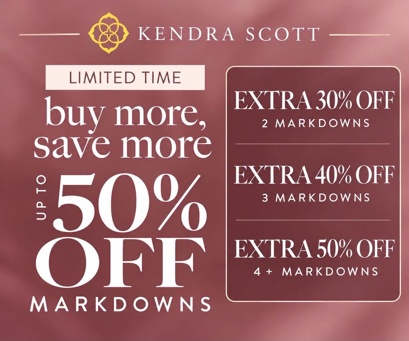 Kendra Scott Buy More, Save More Sale on now!!! 💛 It’s one of those sales where items are up to 50% Off, and when you grab more item, an extra discount keeps stacking to give you an even better deal!! Worth a browse if you’re a KS fan - these items are perfect for gifting also 🎁