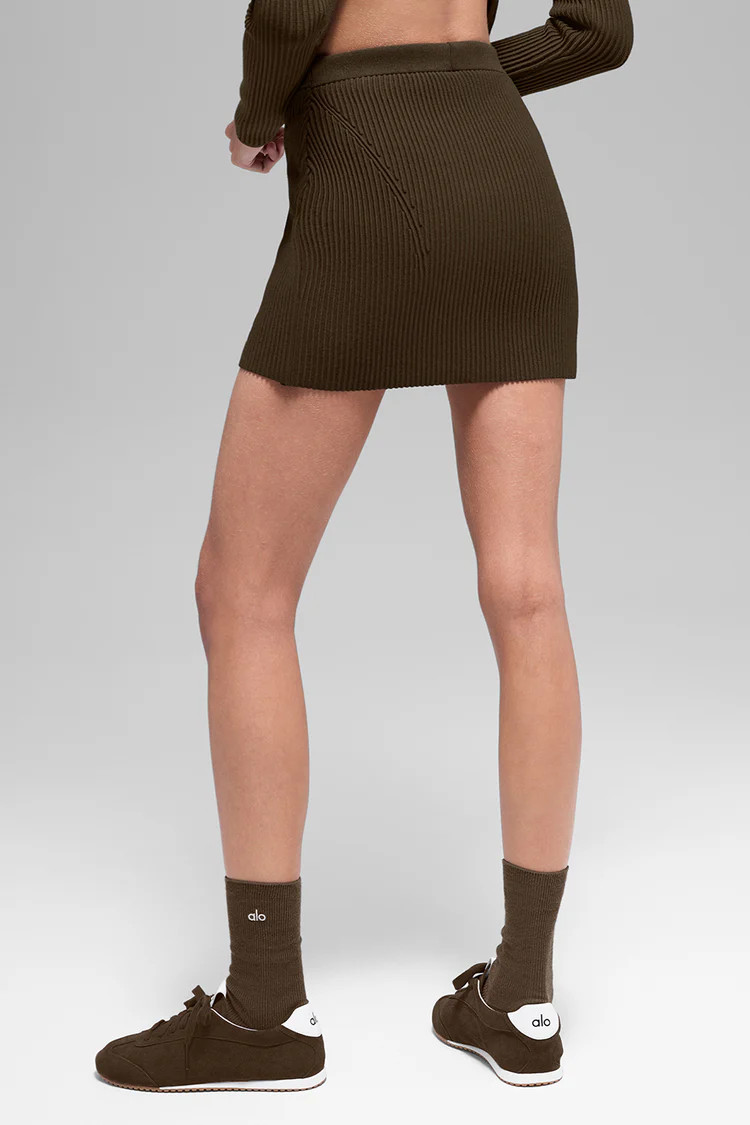 Denim Knit High-Waist Skirt | Alo Yoga (US)