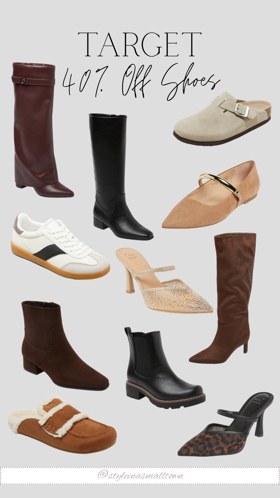 Target’s early Black Friday sale continues with so many cute shoes, heels, boots and booties 40% off right now! 👠👢I grabbed those burgundy boots for our fall family photos tomorrow! I’m excited! 

Target shoes, tall boots, boots, booties, holiday heels, sparkly heels, holiday shoes, Christmas shoes, Christmas heels, fall boots, fall booties, sneakers, loafers

#LTKFindsUnder50 #LTKShoeCrush #LTKSaleAlert