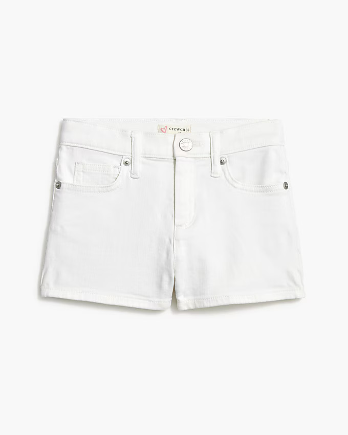 Girls' white denim short | J.Crew Factory