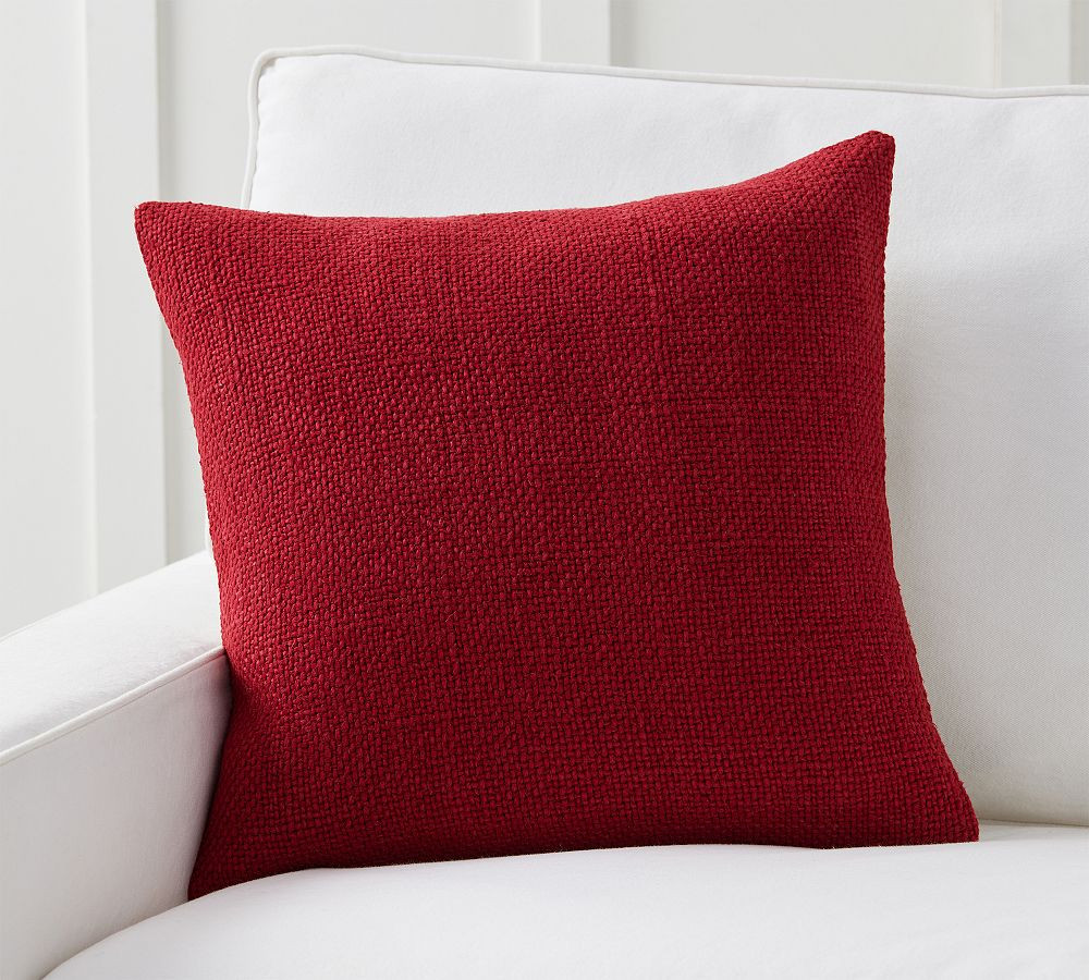 Faye Linen Textured Pillow | Pottery Barn (US)
