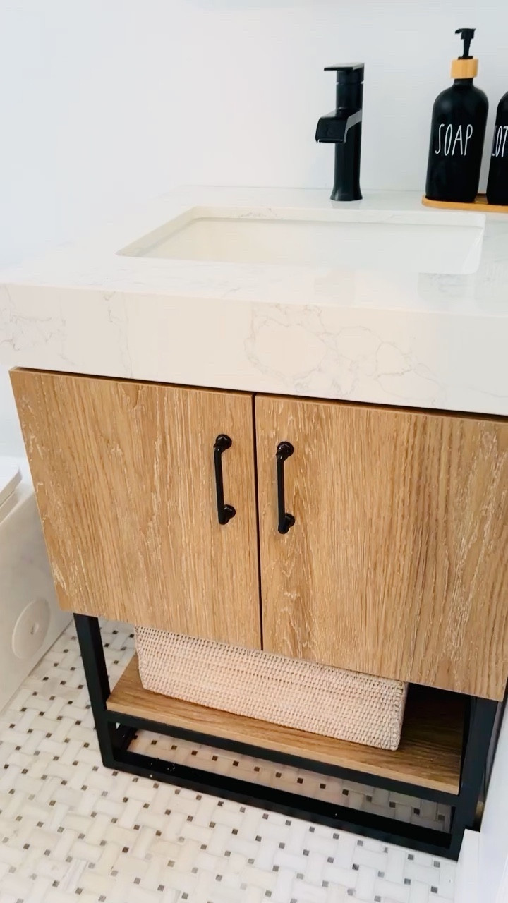 Bathroom remodel. It’s done yay! 
From Pottery Barn, West Elm, Wayfair, Serena and Lily amazon and Target. Almost everything is on sale now.  Click the pic to see the whole bathroom/video

#LTKsalealert #LTKhome #LTKFind