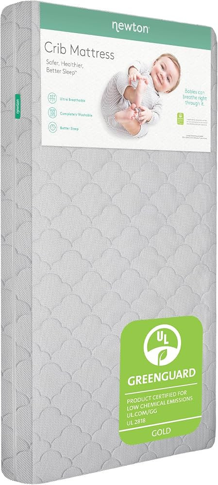 Newton Baby Crib Mattress & Toddler Bed, Breathable & Washable - Grey | Amazon (US)