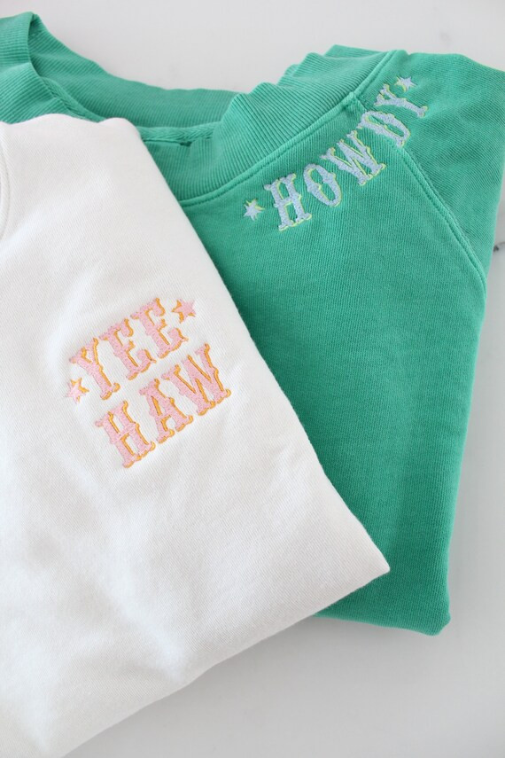 Howdy Womens Green Sweatshirt | Etsy | Etsy (US)