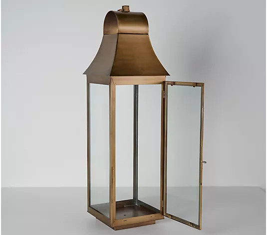 Simply Stunning 24" Brass Dickens Lantern by Janine Graff | QVC