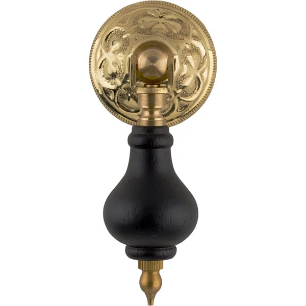 Victorian Era Ebony and Brass Drop Pull | Wayfair North America