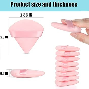 8 Pcs Cotton Powder Puff Face,JASSINS Triangle super soft for Both dry and wet Makeup Setting/Con... | Amazon (US)