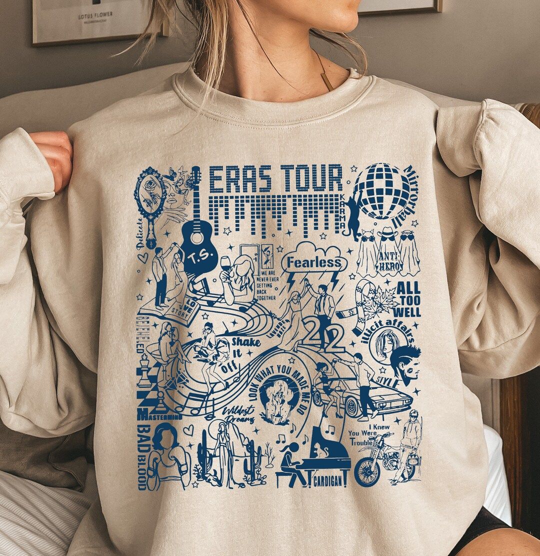 Eras Tour Sweatshirt Eras Tour Merch Comfort Colors Tee Love - Etsy | Etsy (US)