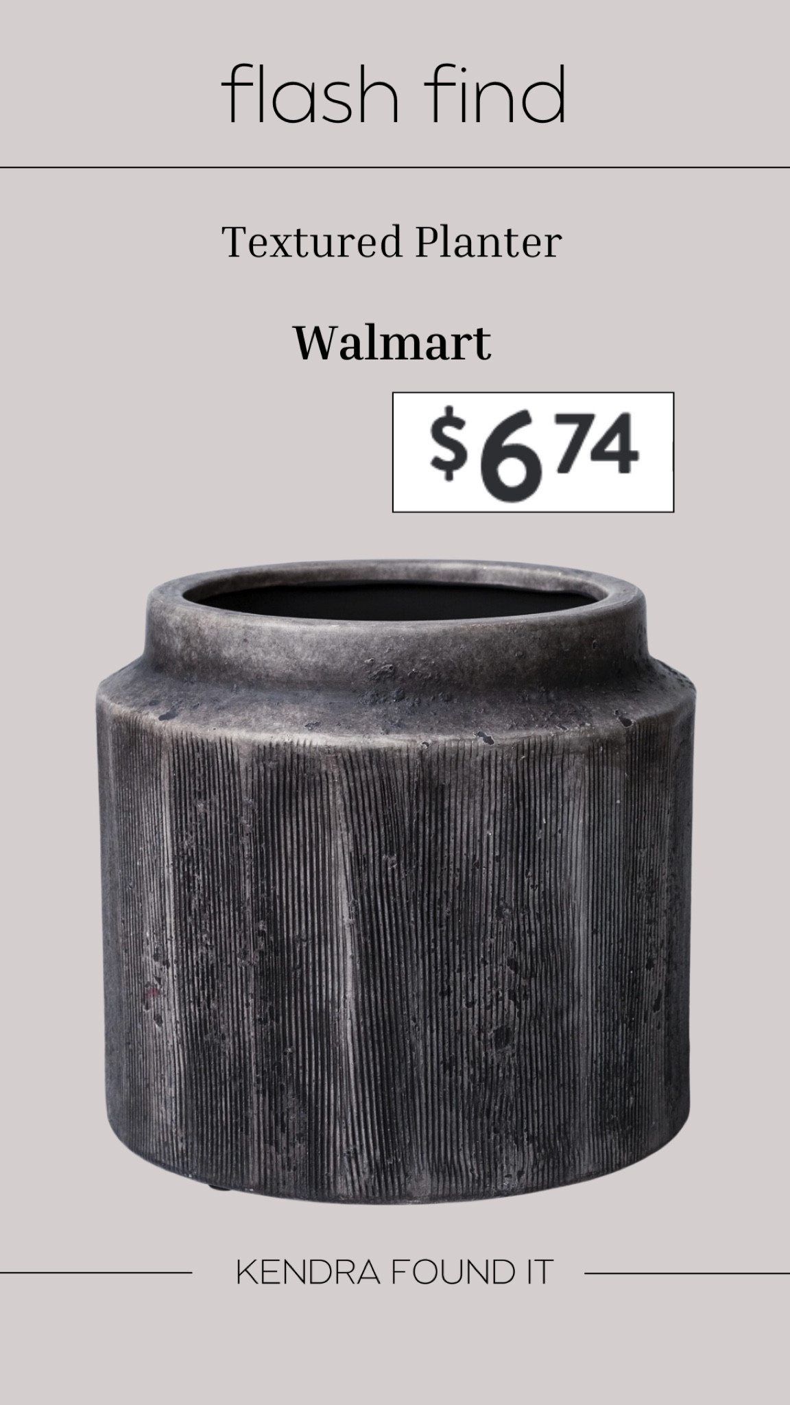 Walmart home find! 🌱 I spotted this cute ceramic planter at Walmart and stopped in my tracks. It’s giving expensive design but it was ONLY $7! The texture on this little guy looks hand-crafted and I love the natural color variation. It comes in 2 sizes (6” or 8”) and has a drainage plug at the bottom. You could also use it as a vase! Just imagine some succulents or greenery in here- the colors would pop! It would look great in a modern traditional, transitional, or modern organic home.  

#walmart 

#LTKfindsunder50 #LTKhome #LTKSeasonal