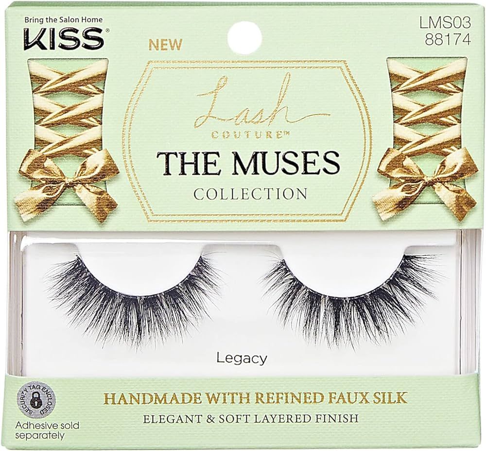 KISS Lash Couture The Muses Collection False Eyelashes, Legacy', 12 mm, Handmade, Refined Faux Si... | Amazon (US)