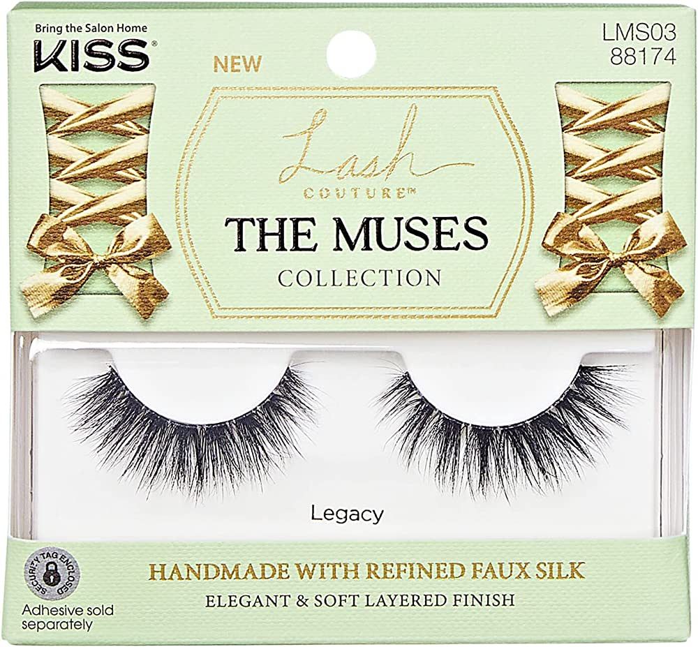 KISS Lash Couture The Muses Collection False Eyelashes, Legacy', 12 mm, Handmade, Refined Faux Si... | Amazon (US)
