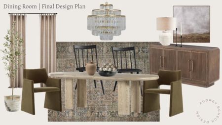 Amber + Ethan Diamond’s final dining room design plan.

#LTKhome