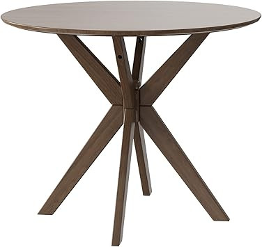Giantex 36 Inch Round Wood Dining Table, Farmhouse Kitchen Table with Intersecting Pedestal Base ... | Amazon (US)