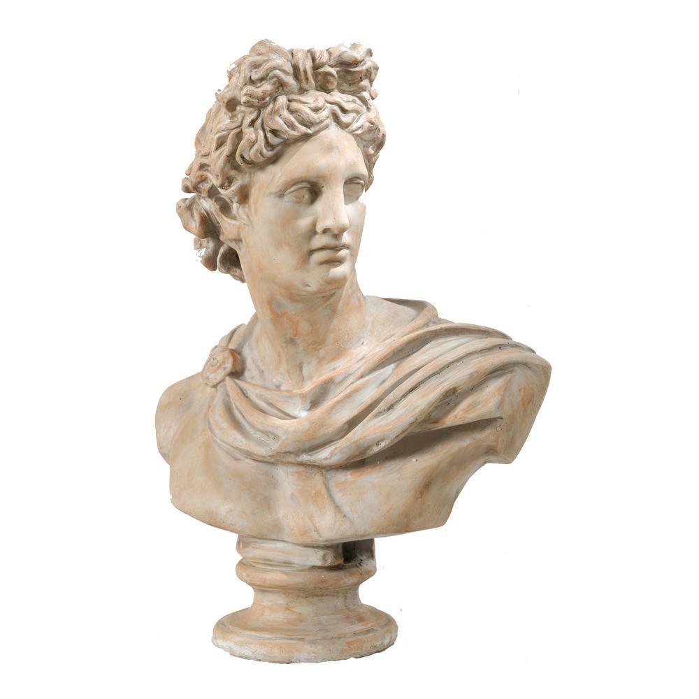 A & B Home Placidia Bust Statue White Wash | The Home Depot
