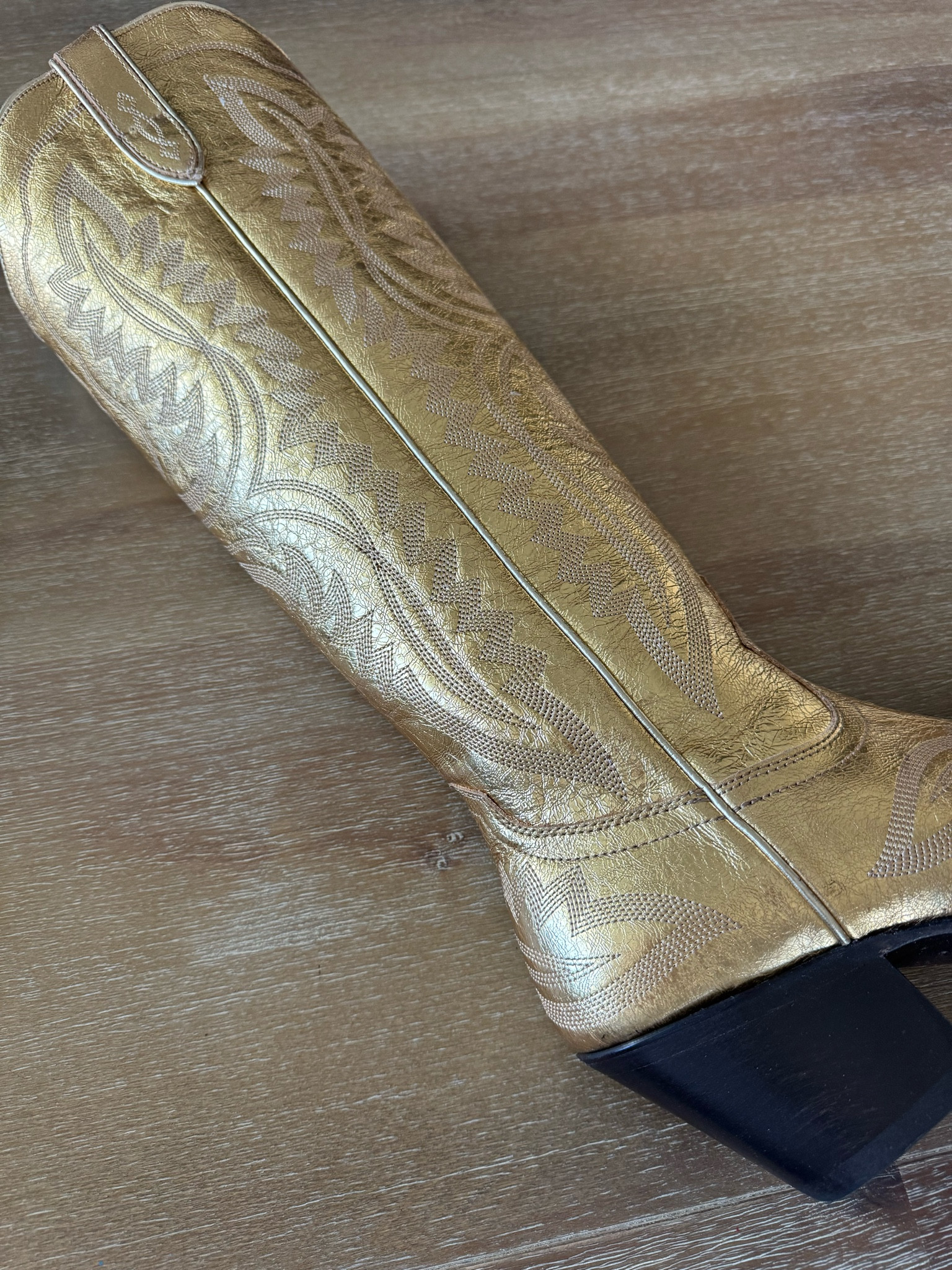 Gold boots