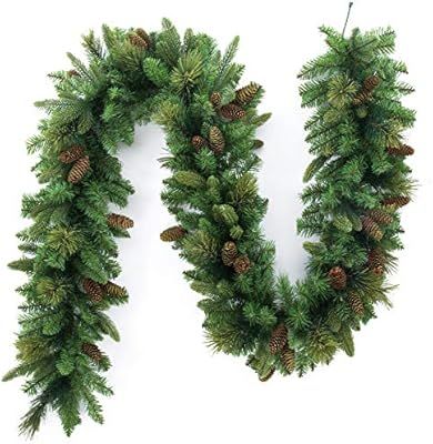 Artificial Christmas Garland and Wreath,Decorated with Pine Cone and Red Berries (Carolina Pine G... | Amazon (US)