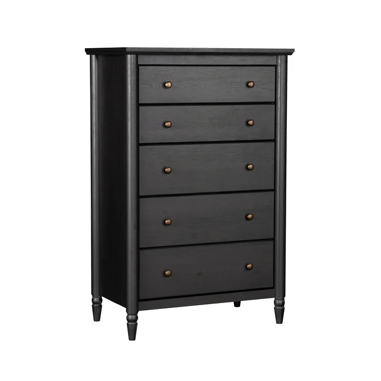 My Texas House Monroe 5-Drawer Dresser, Raven Black Oak Finish | Walmart (US)