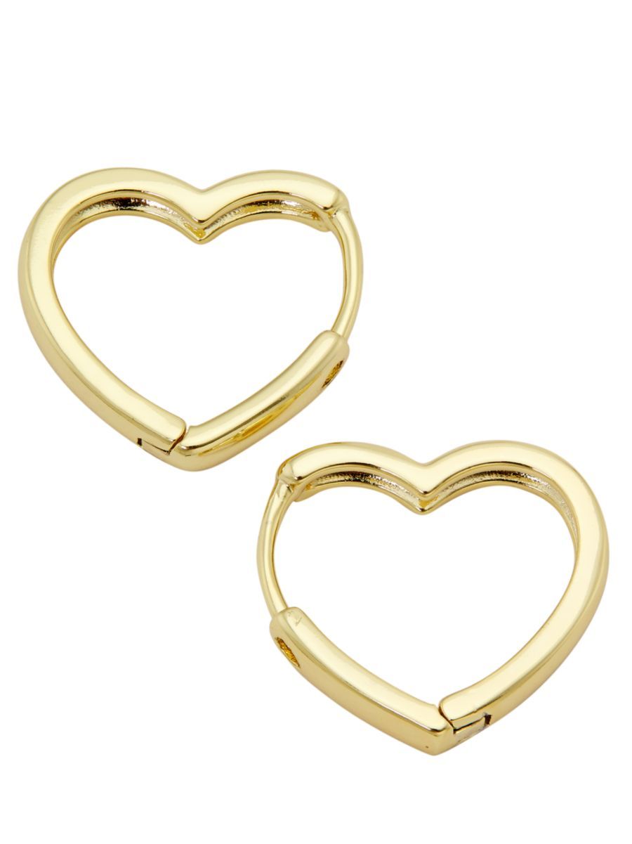 Alexa Leigh 14K-Gold-Filled Heart Hoop Earrings | Saks Fifth Avenue