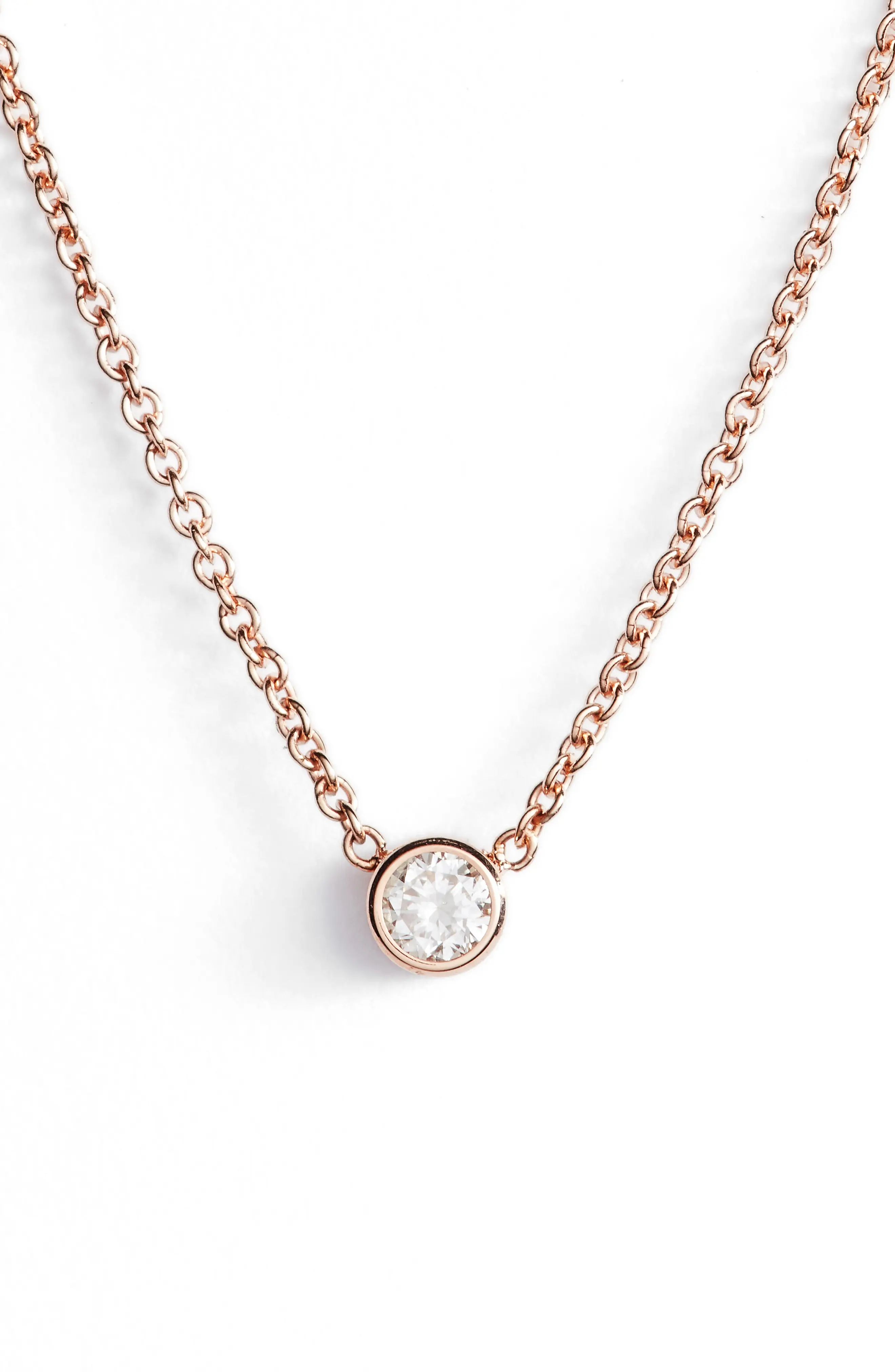 Diamond Bezel Pendant Necklace | Nordstrom