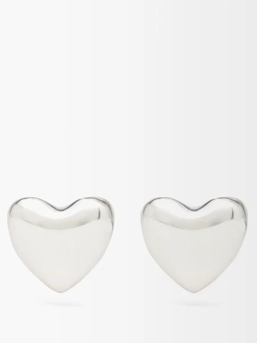 Annika Inez - Voluptuous Heart Sterling-silver Earrings - Womens - Silver | Matches (US)