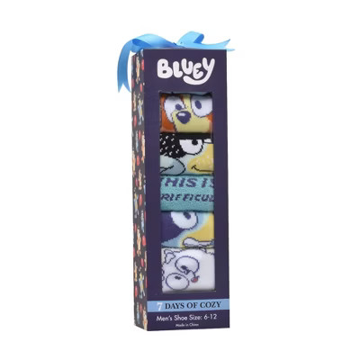 Men's Bluey Cozy Socks - Oatmeal 6-12 | Target