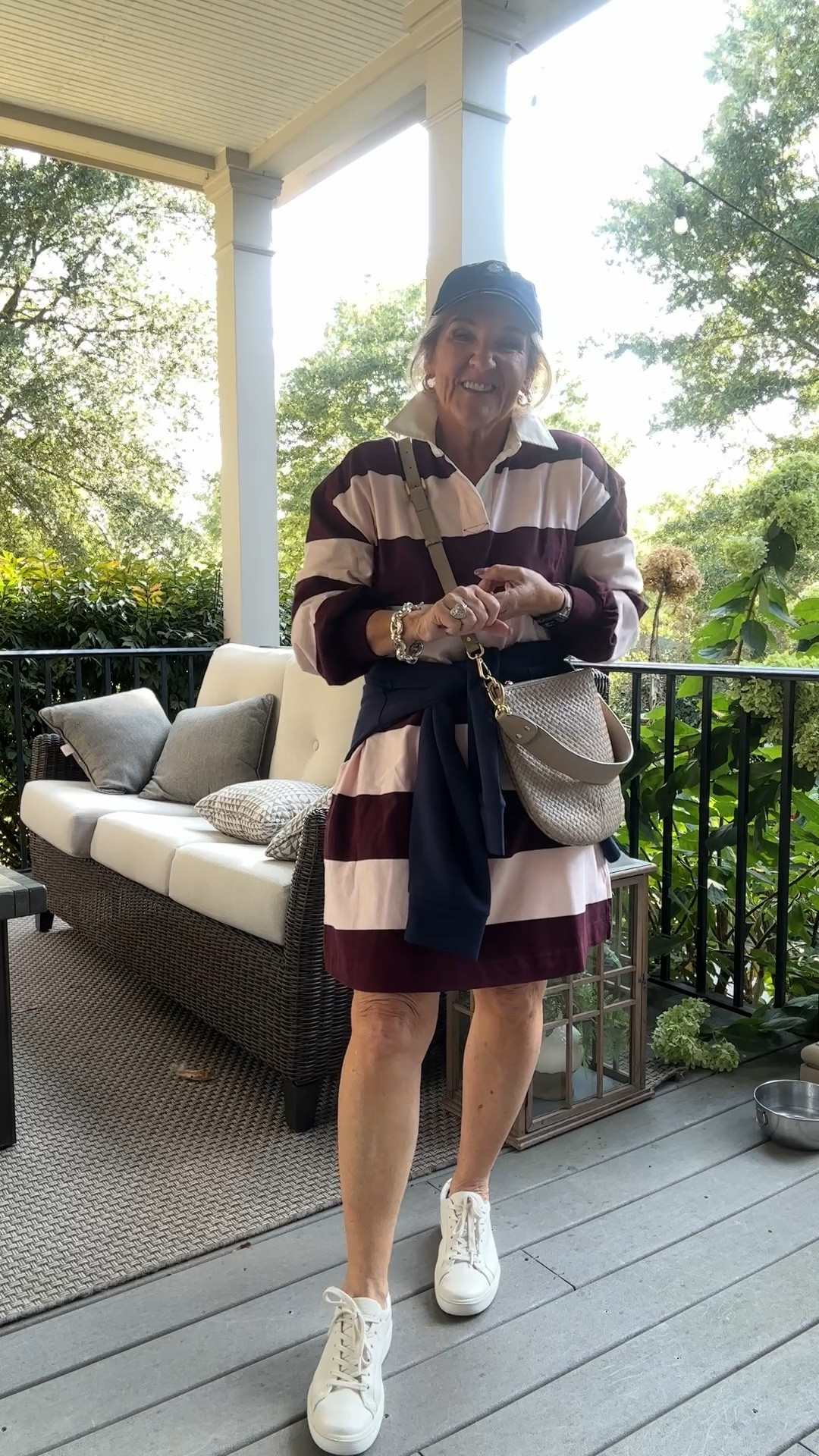 I think I’m gonna bring this to LTK con for casual breakfast meeting up with friends. Most of my looks for LTK Cohen are quite elevated, but I do need a few that are casual.
Love this Tuckernuck rugby dress for taking me into fall. wearing a size medium.
My sneakers are super comfortable and I’d highly recommend them especially if you need some for a European trip or a city adventure with lots of walking

#LTKTravel #LTKOver40 #LTKCon