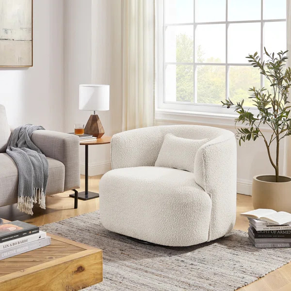Bernado Upholstered Swivel Barrel Chair | Wayfair North America