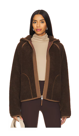 Kerry Zip Up Jacket in Chocolate Brown | Revolve Clothing (Global)