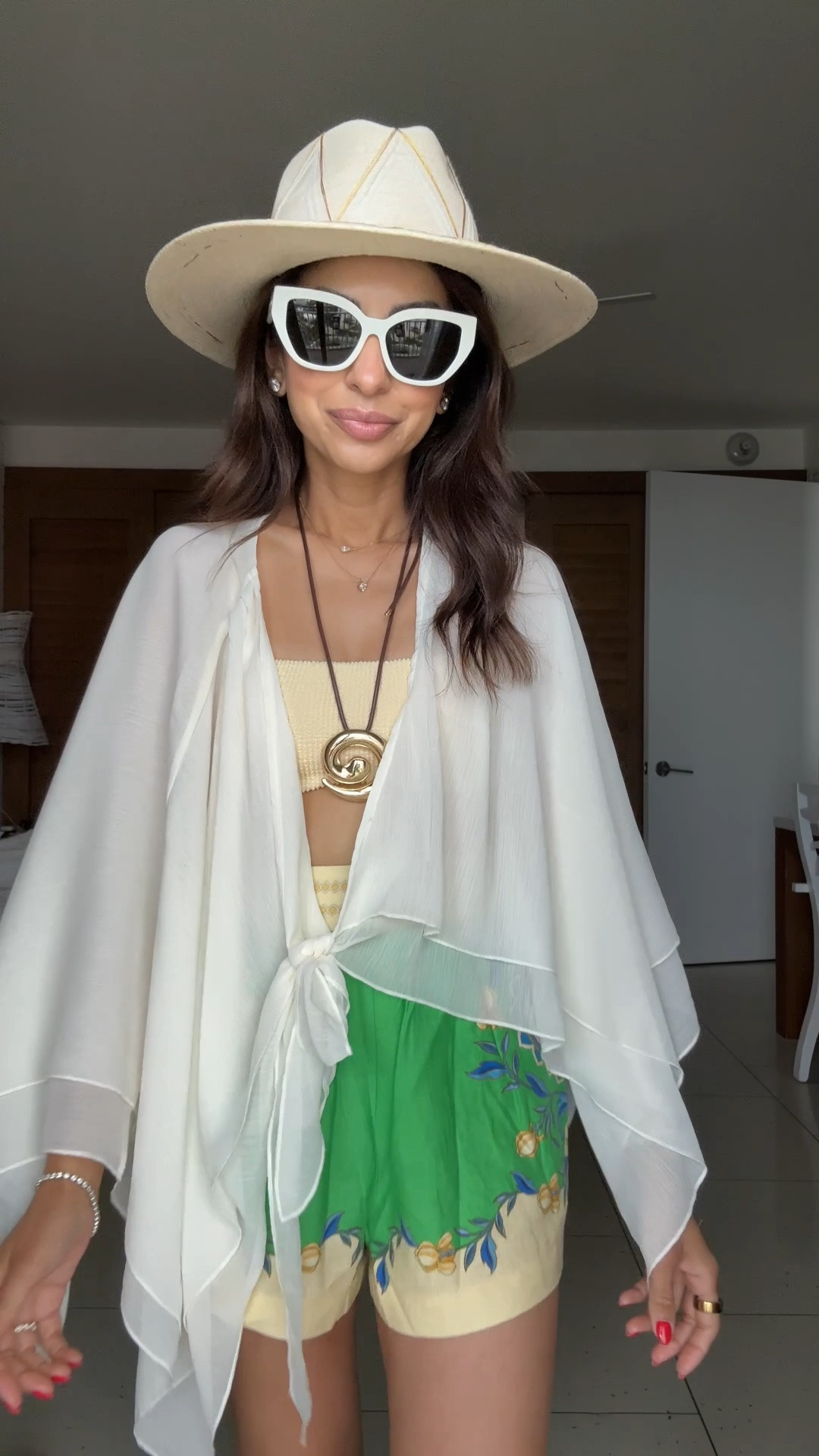 Today's brunch to beach look in the Bahamas! This sheer poncho can be worn a couple ways and I got so many compliments on this!

#LTKTravel #LTKSwim