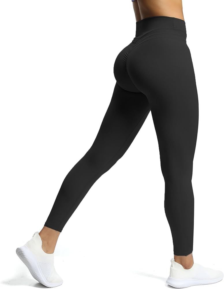 Aoxjox High Waisted Workout Leggings for Women Scrunch Tummy Control Luna Buttery Soft Yoga Pants... | Amazon (US)