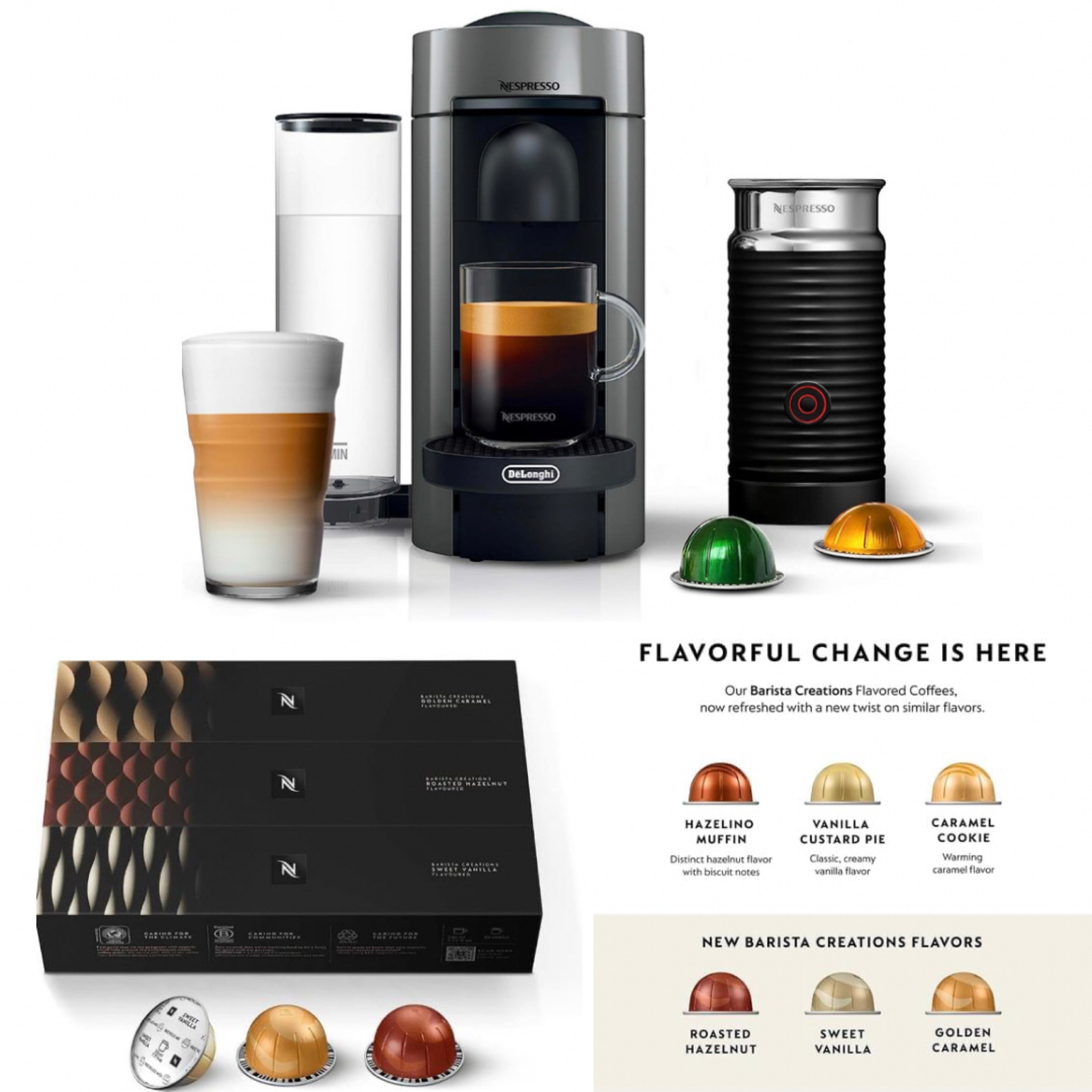 Nespresso must haves! New barista creations flavors✨ #nespresso #nespressopods #nespressovertuo