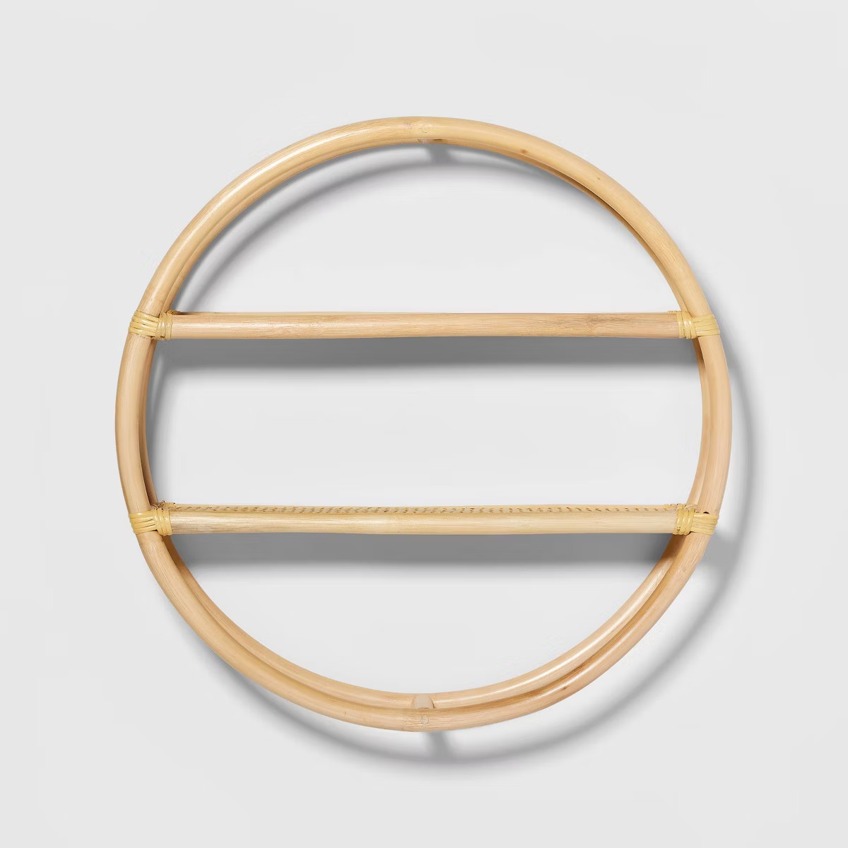 Rattan Kids' Round Shelf Natural - Pillowfort™: Decorative Wall Shelf, Floating Curio Shelves, ... | Target