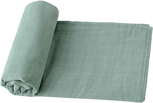 LifeTree Solid Baby Swaddle Blankets, 100% Organic Cotton, Muslin Receiving Blanket Wrap for Boys... | Amazon (US)