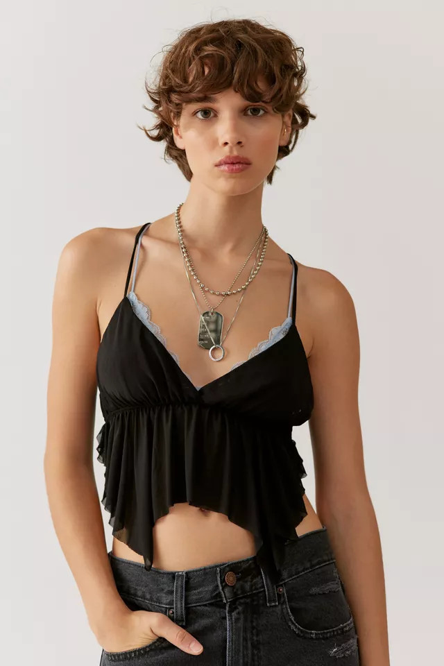 UO Shore Babydoll Cami | Urban Outfitters (US and RoW)