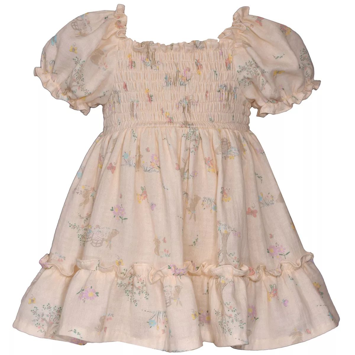 Baby & Toddler Girl Bonnie Jean Smocked Bunny Print Dress | Kohl's