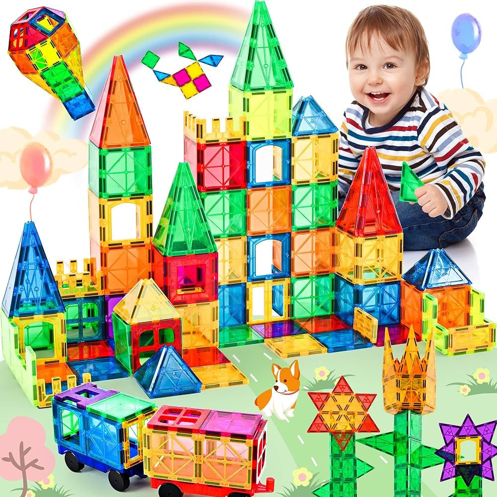 cossy 120Pcs Magnet Tiles Magnetic 3D Building Blocks Set Educational Construction Toys for 3+ Ye... | Amazon (US)