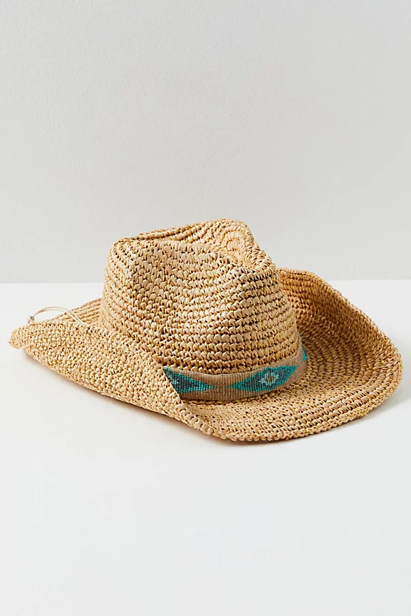 Blue Jay Straw Hat by Free People, Natural / Gold, One Size | Free People (Global - UK&FR Excluded)