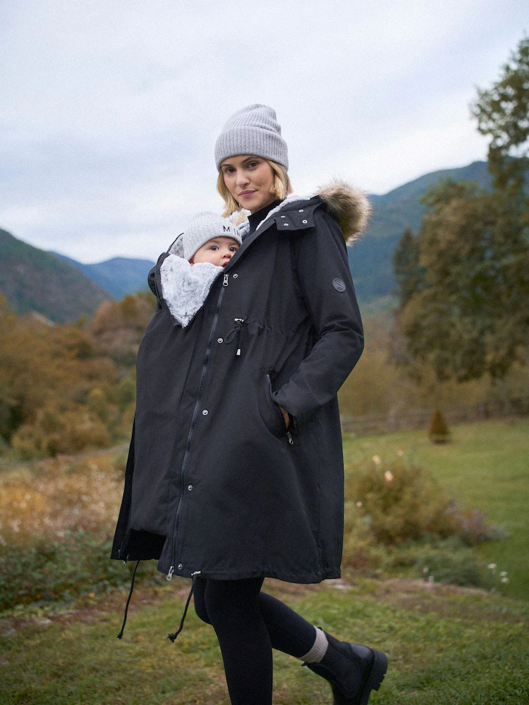 Seraphine Black Premium 3 in 1 Maternity  Babywearing Parka | Next US