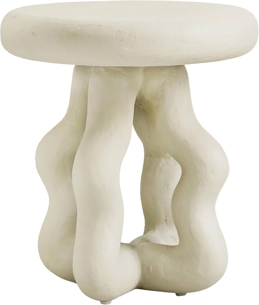 Maddie Cream Textured Side Table | Amazon (US)