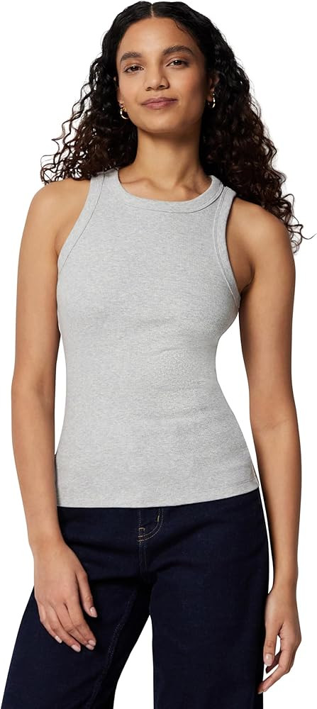 Amazon Essentials Women's Slim-Fit High Neck Ribbed Tank | Amazon (US)