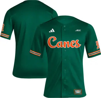 Men's adidas Green Miami Hurricanes Reverse Retro Replica Baseball Jersey | Nordstrom
