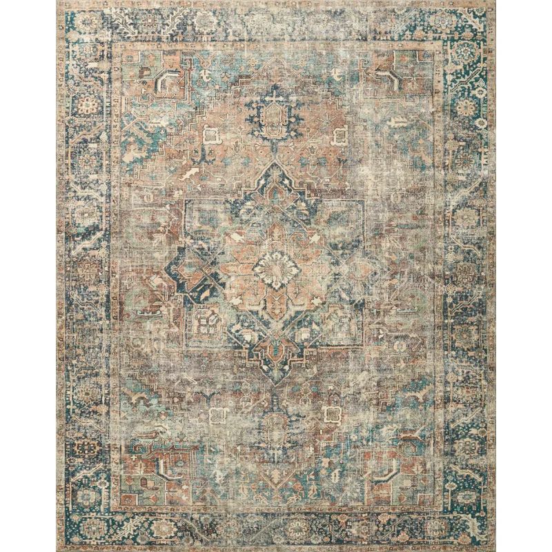 Margot Performance Terracotta/Lagoon Rug | Wayfair North America