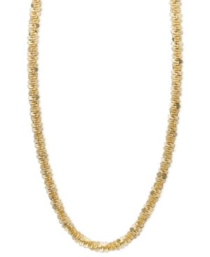 14k Gold Necklace, 16" Faceted Chain | Macys (US)