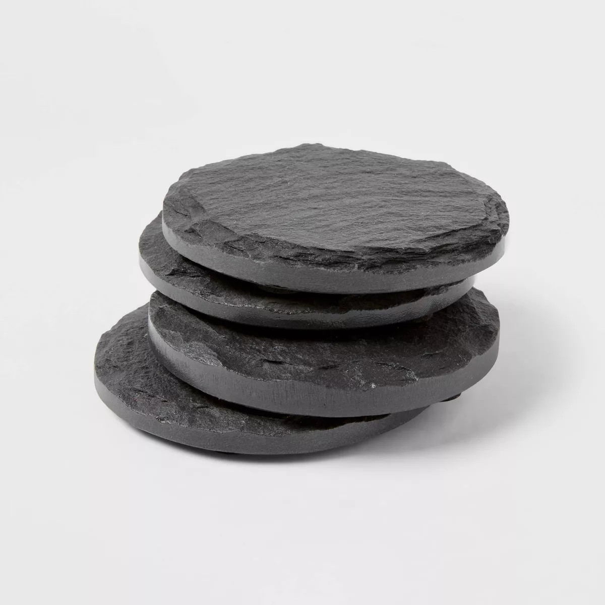 4pk Slate Coasters - Threshold™: Black Drink Coasters, Traditional Style, 4x4 Inch, Spot Clean | Target