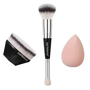 Real Perfection Foundation Brush Makeup Brushes Set Kabuki Brush Self Tanner Dual-sided Blush Con... | Amazon (US)