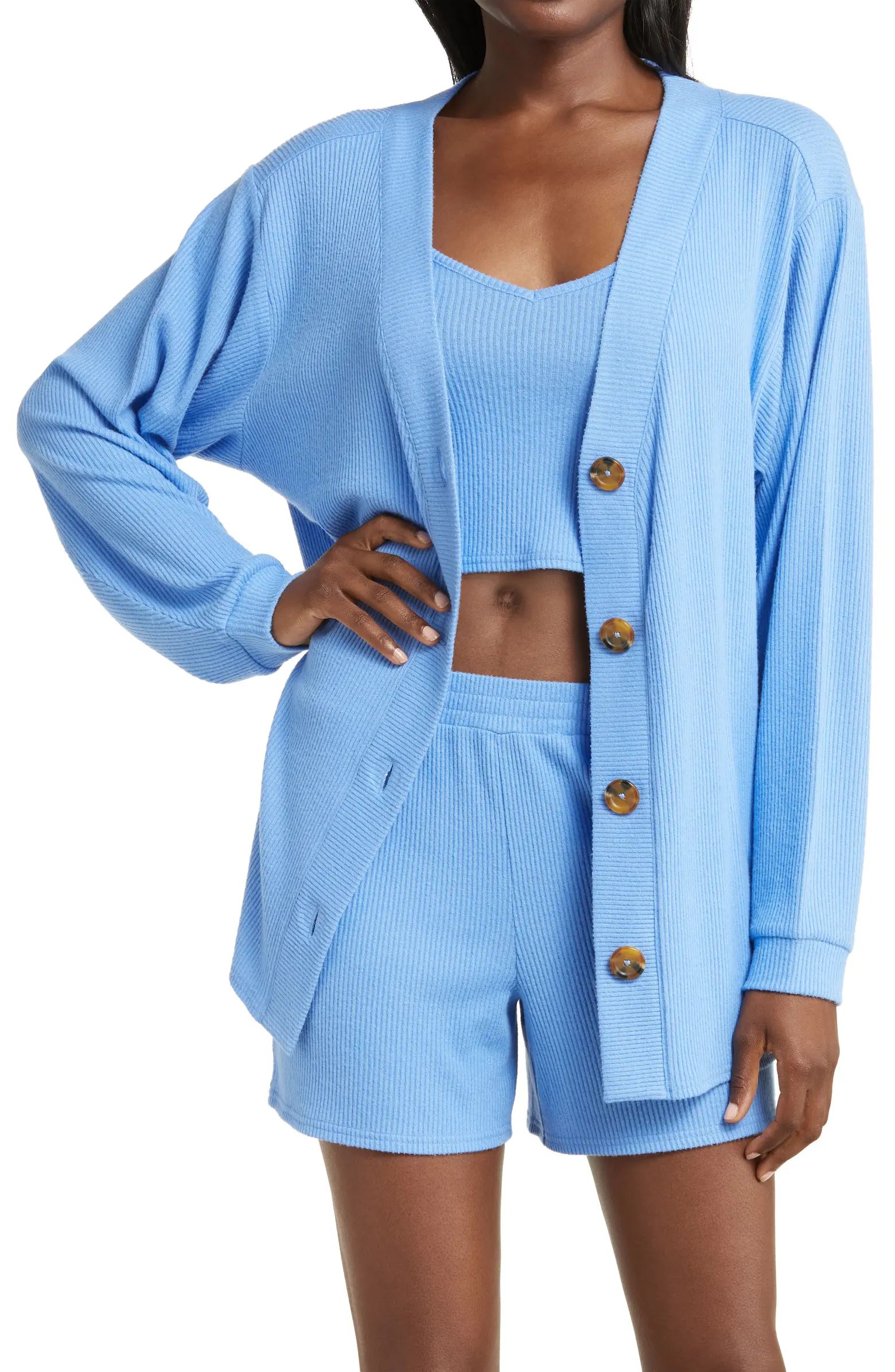 Open Edit 3-Piece Cozy Rib Pajamas | Nordstrom | Nordstrom