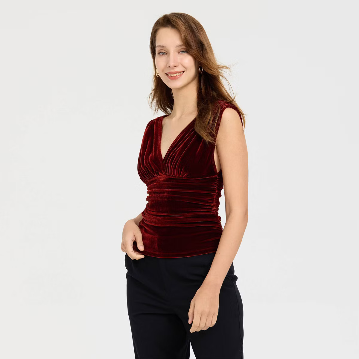 Women's Ruched Velvet Tank Top - A New Day™ | Target