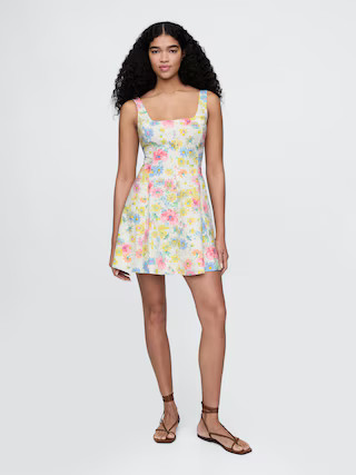 Linen-Blend Mini Dress | Gap (US)