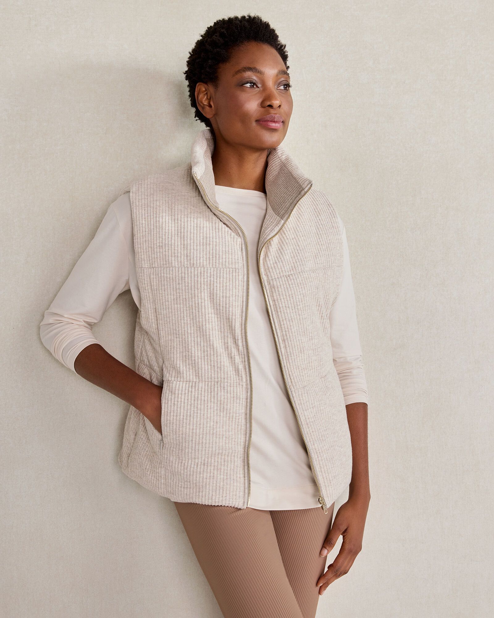 Balance Velour Rib Knit Puffy Vest | Haven Well Within